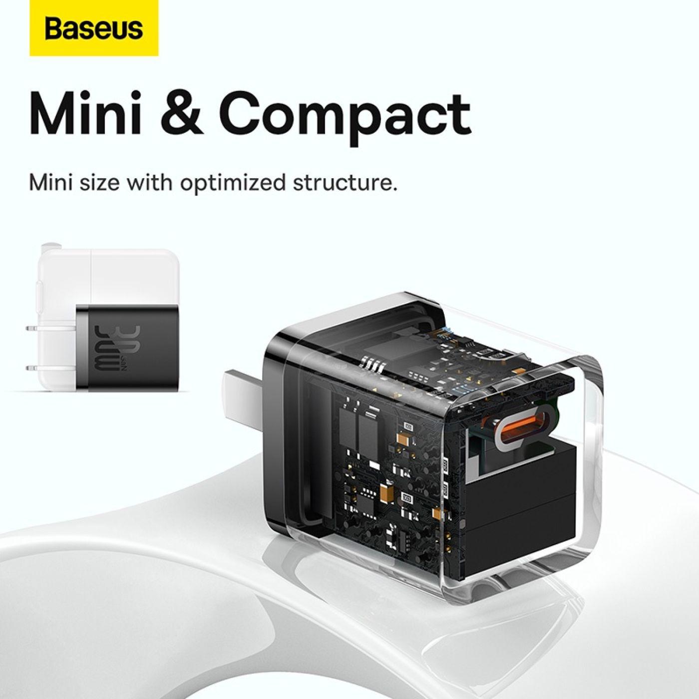 Củ Sạc Nhanh Baseus GaN5 Fast Charger Mini 1C 30W Cho iPhone 14 13 12 11 Pro Max